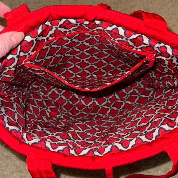 Vera Bradley Small North South Tote-Goji Berry Red - Picture 9 of 13